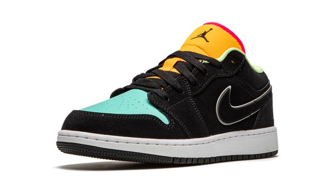 Jordan 1 Low Black Aurora Green Laser Orange