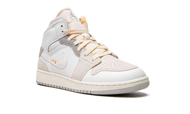 Jordan 1 Mid Craft Inside Out White Grey