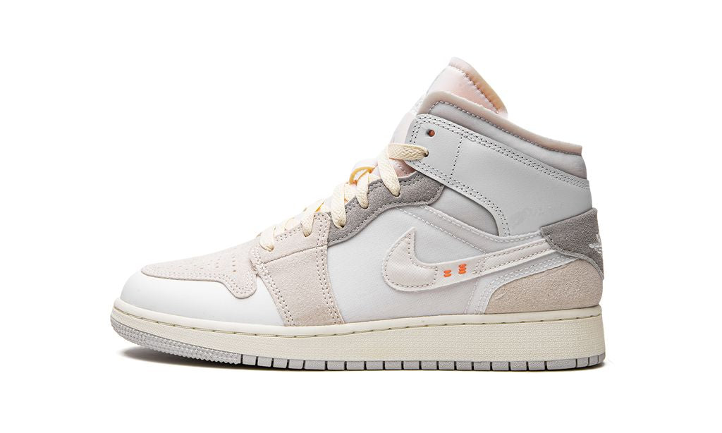Jordan 1 Mid Craft Inside Out White Grey