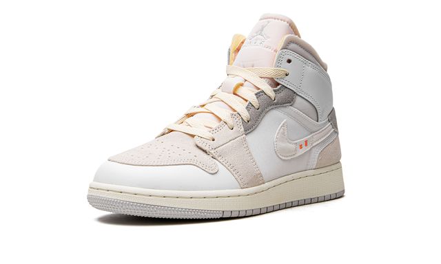 Jordan 1 Mid Craft Inside Out White Grey