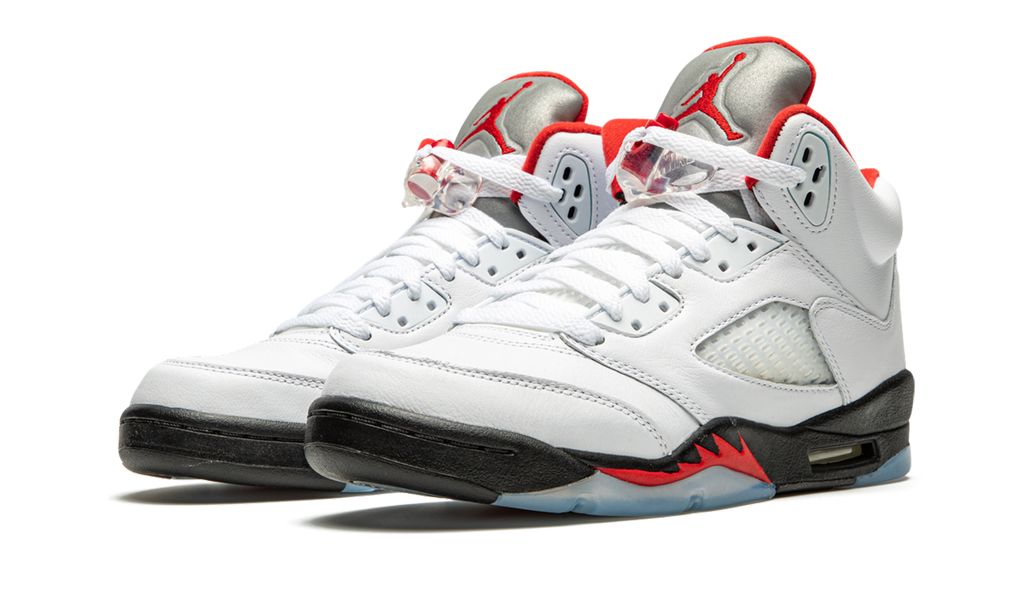 Jordan 5 Retro Fire Red Silver Tongue