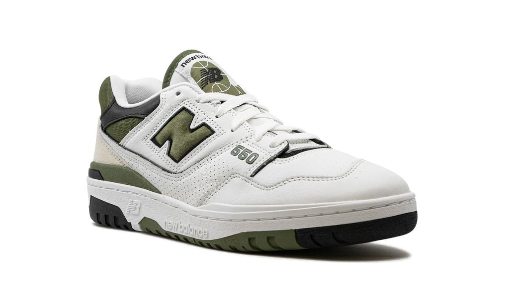 New Balance 550  White / Dark Olivine