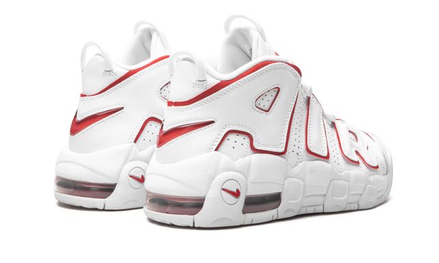 Nike Air More Uptempo White Varsity Red Outline