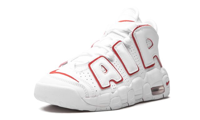 Nike Air More Uptempo White Varsity Red Outline